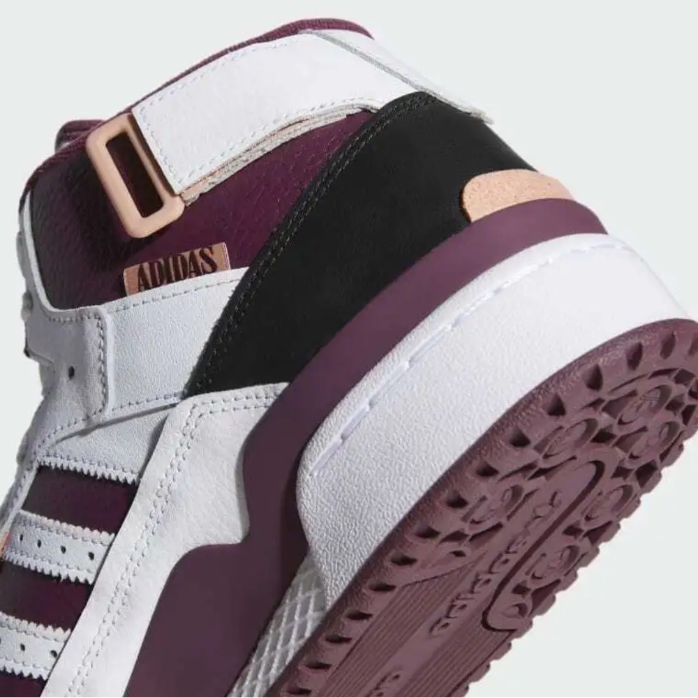 adidas Forum Exhibit Mid Cloud White / Victory Crimson / Ambient Blush - Picture 6 of 16